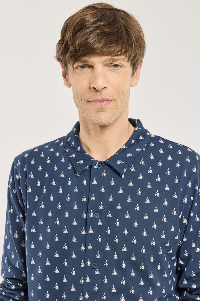 armor-lux-h-ritage-pyjama-homme-100-coton-imprim-jersey image 2