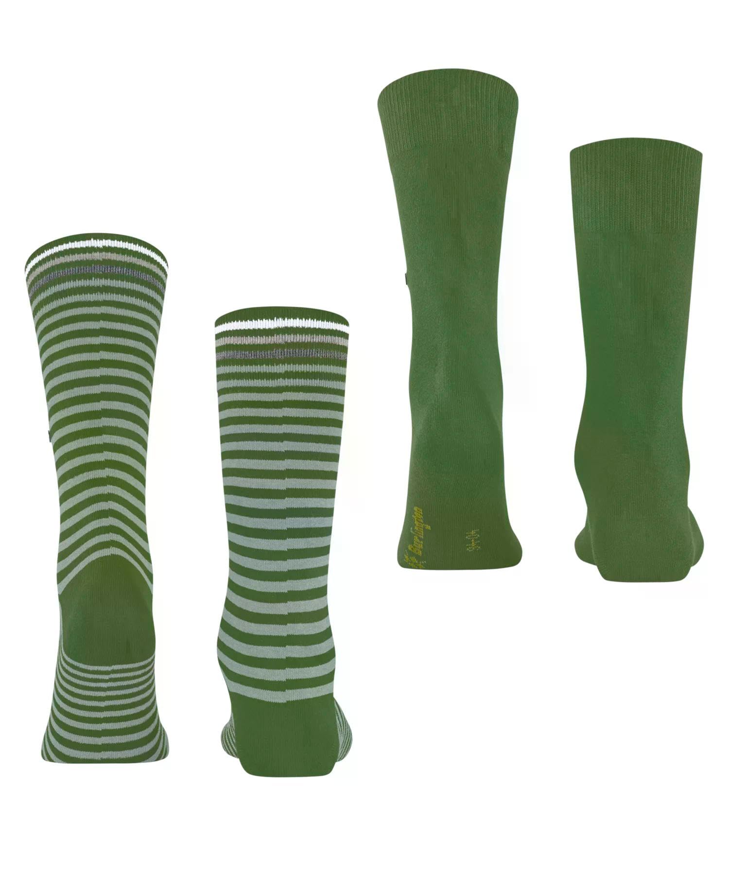 burlington-everyday-stripe-mixed-multipack-chaussettes-homme-coton-2-paires-vert image 2