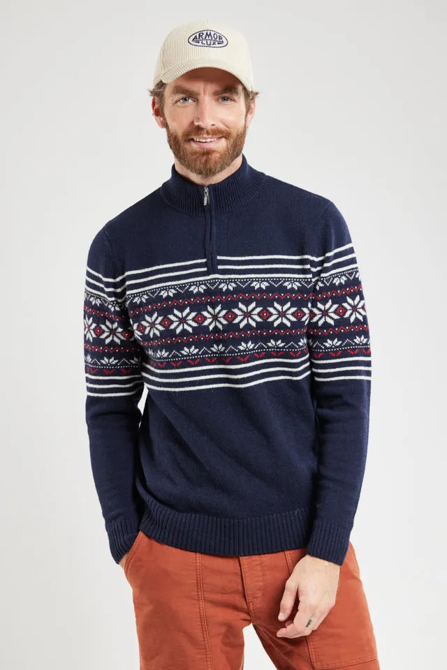 armor-lux-pull-de-no-l-homme-camionneur-jacquard-ecopure-recycl image 1