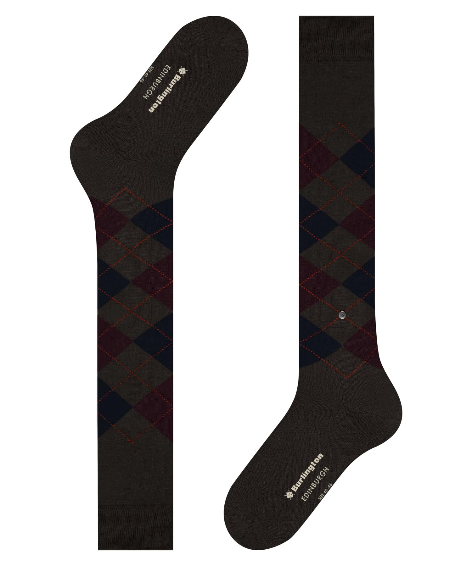 burlington-edinburgh-chaussettes-hautes-homme-laine-marron-40-46 image 6