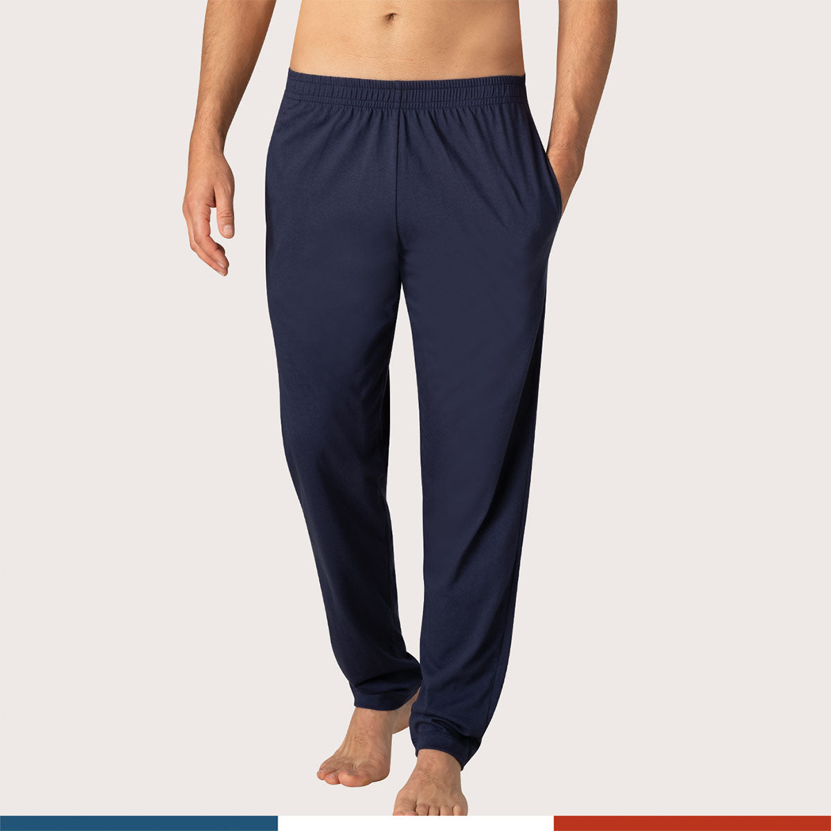 eminence-pyjama-long-col-rond-homme-fait-en-france-tee-shirt-manches-longues-pan image 2