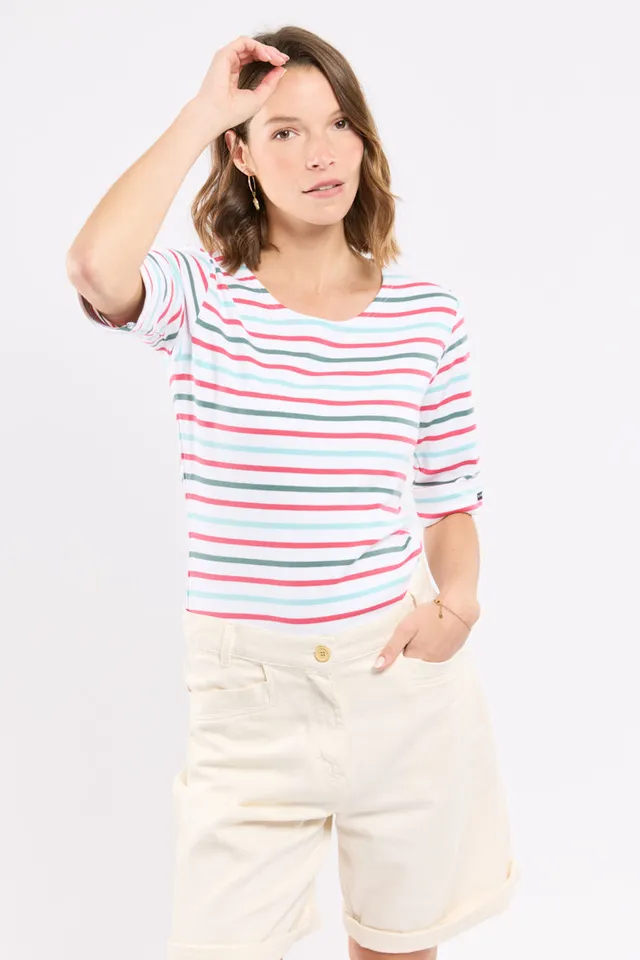armor-lux-marini-re-tricolore-femme-100-coton-pais-col-bateau image 1