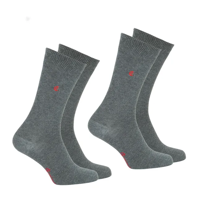 lot-de-2-paires-mi-chaussettes-homme-essentiels-coton-peign-eminence image 1