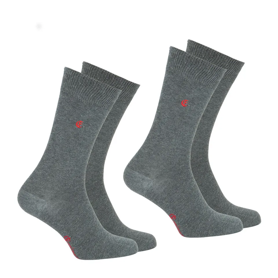 lot-de-2-paires-mi-chaussettes-homme-essentiels-coton-peign-eminence image 1
