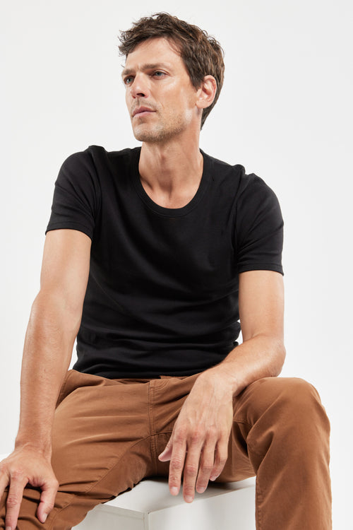 armor-lux-t-shirt-uni-homme-coton-biologique-kapok image 4