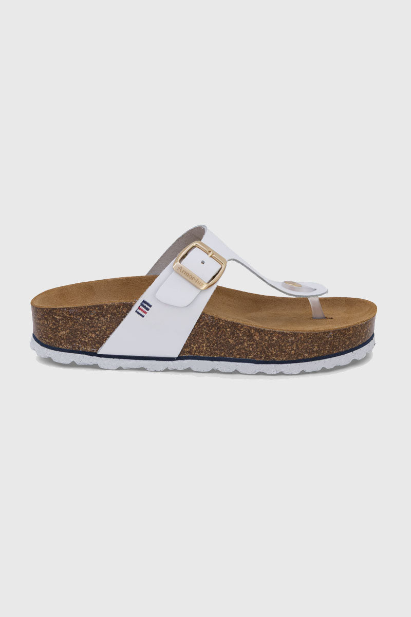 armor-lux-mules-zenith-une-bride-cuir-blanc image 3