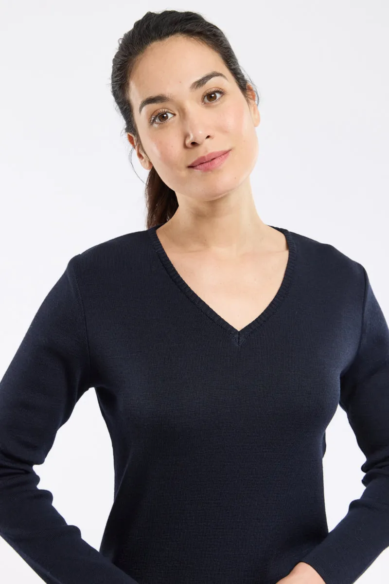 armor-lux-pull-col-v-locmin-femme-laine image 1