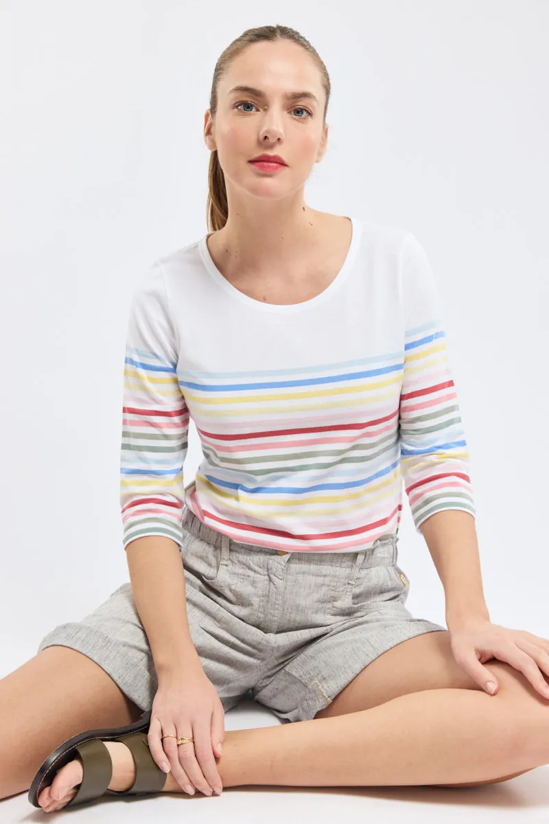 armor-lux-marini-re-femme-10-couleurs-coton-l-ger-manches-3-4 image 1