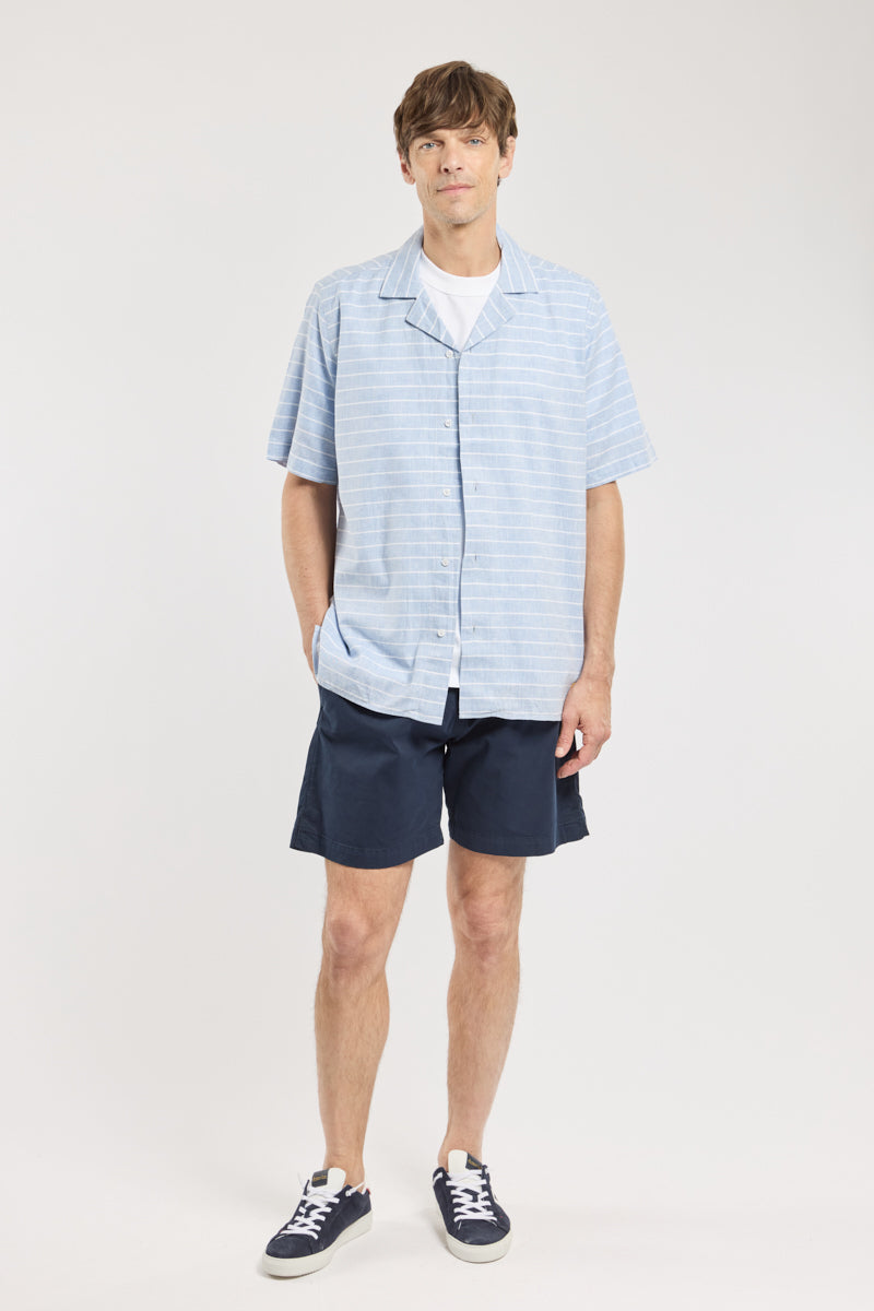 armor-lux-h-ritage-chemise-homme-ray-e-manches-courtes-coton-lin image 3