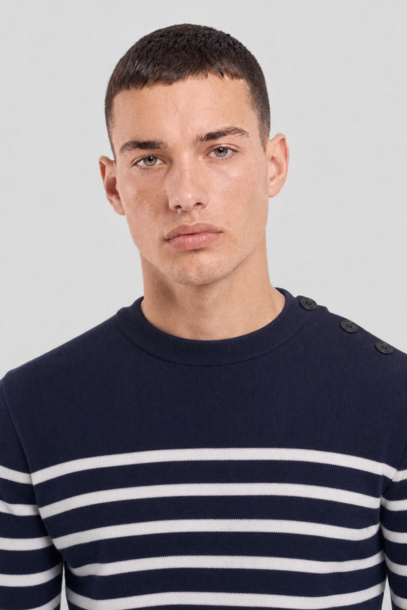 armor-lux-pull-marin-ray-groix-coton-homme-2 image 2
