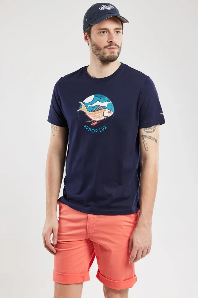 armor-lux-t-shirt-poisson-homme-coton-l-ger-col-rond-2 image 1