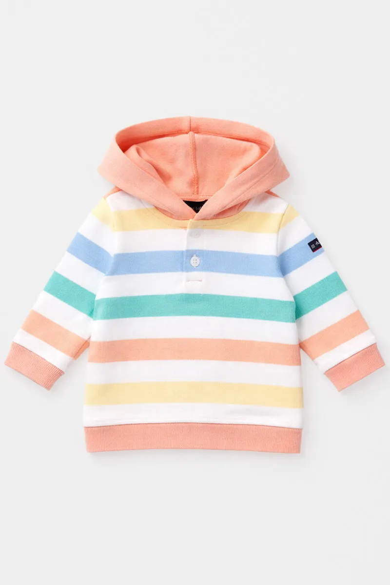 armor-lux-sweat-capuche-baby-coton-rustique-ray image 1