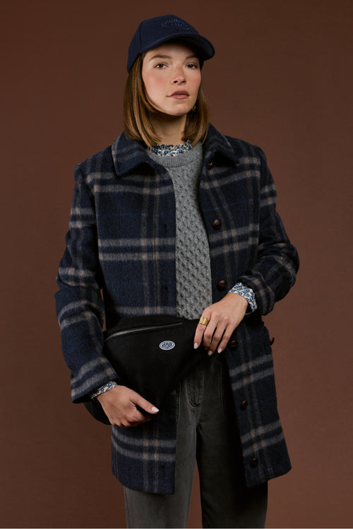 armor-lux-manteau-carreaux-femme-laine image 2