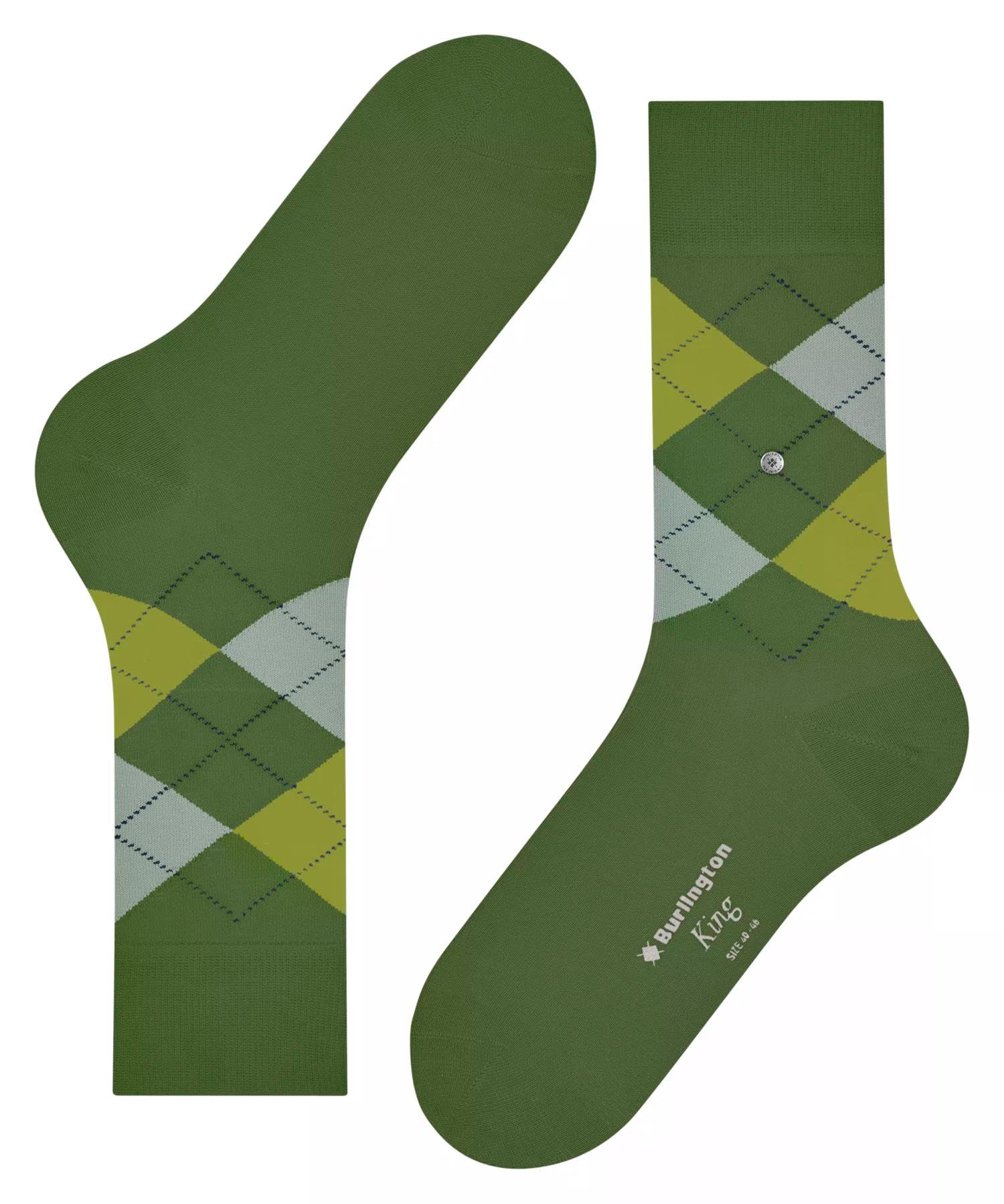 burlington-king-chaussettes-homme-coton-argyle-vert-bamboo-7654-40-46 image 6