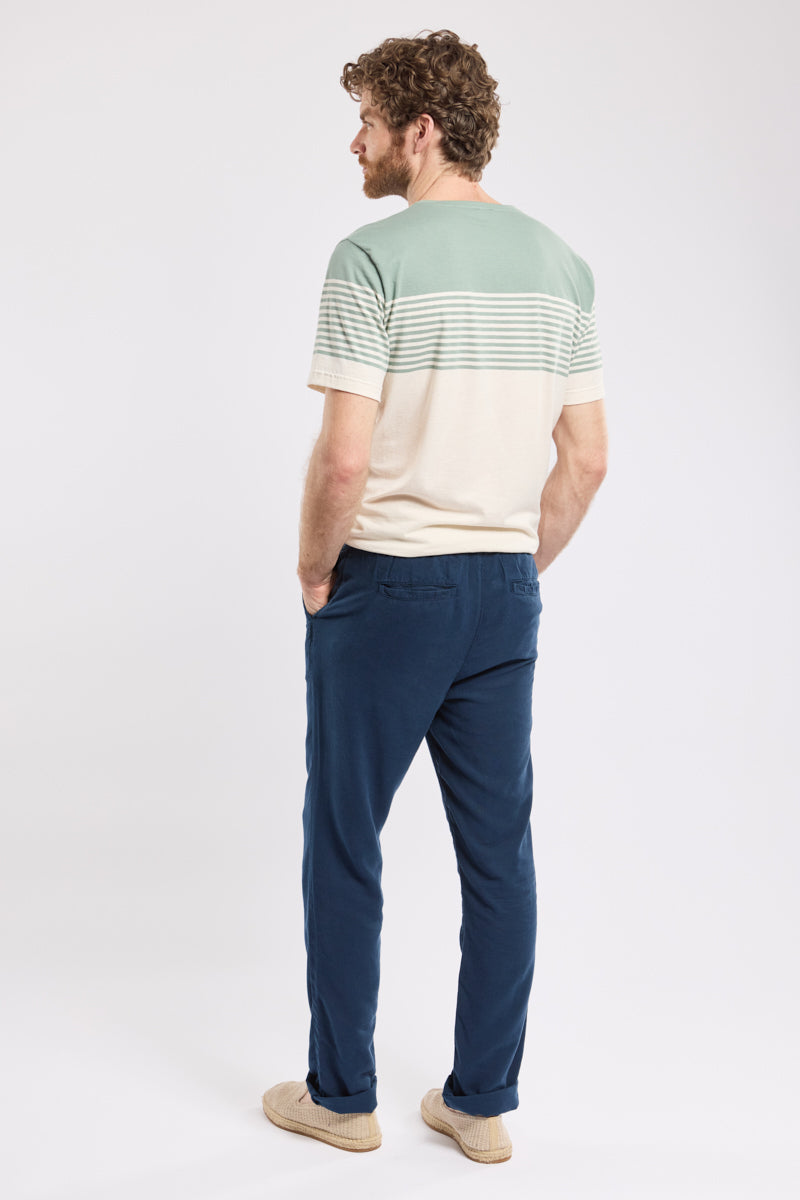 armor-lux-collection-deauville-pantalon-homme-taille-lastique-coton-et-lin image 2