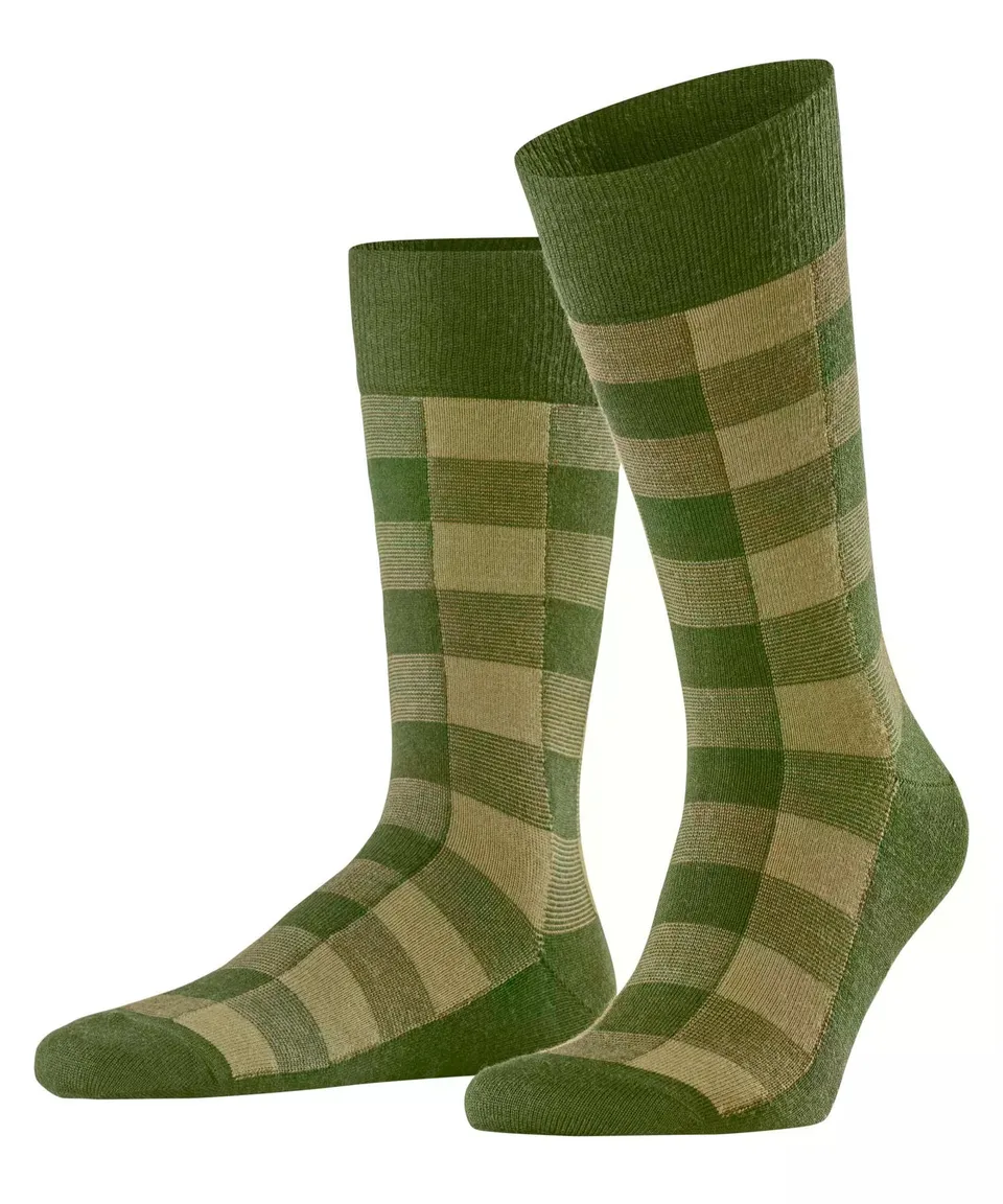 burlington-buffalo-check-chaussettes-homme-vert-cactus-7684-40-46 image 1