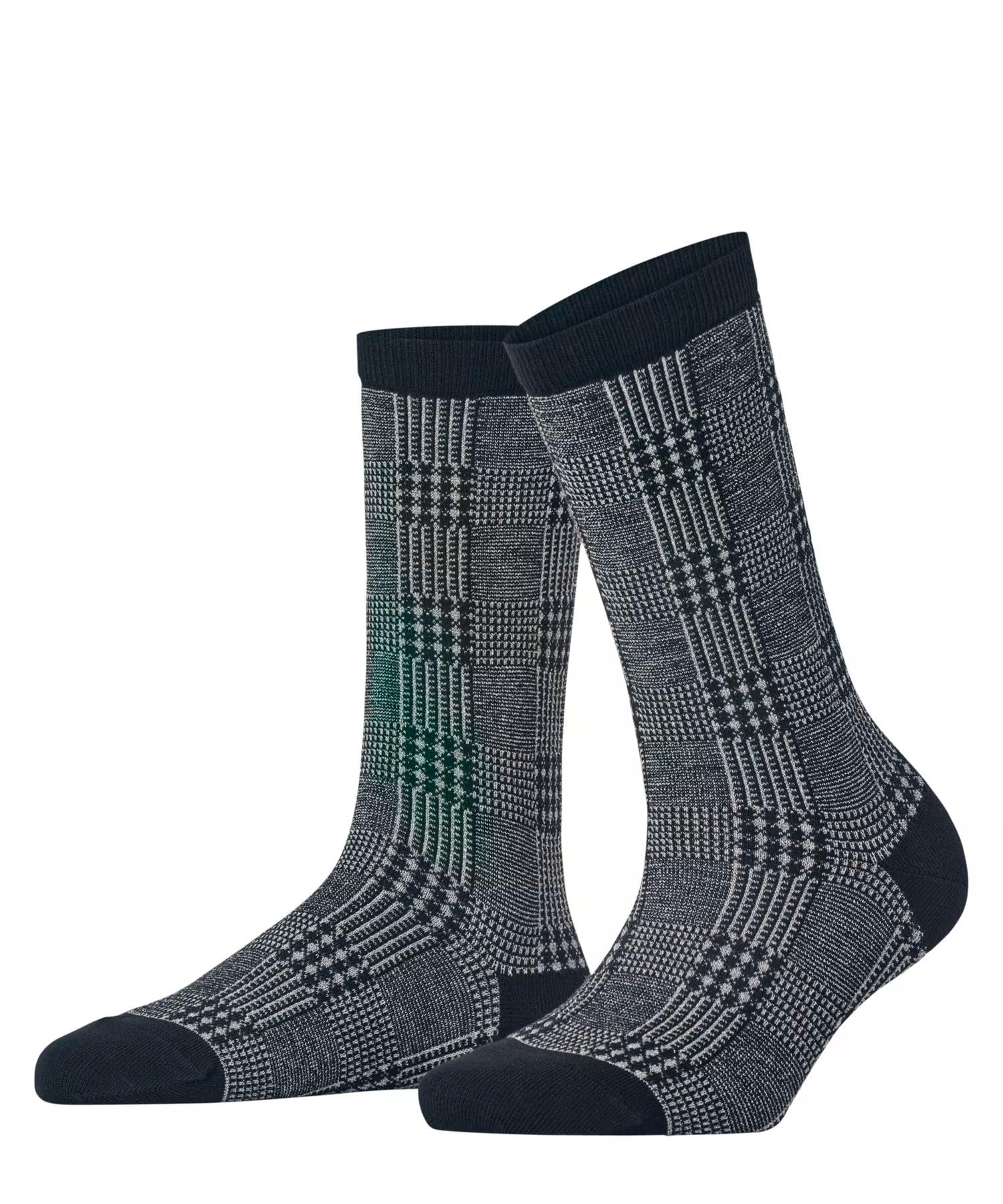 burlington-glitter-check-chaussettes-femme-coton-viscose image 1