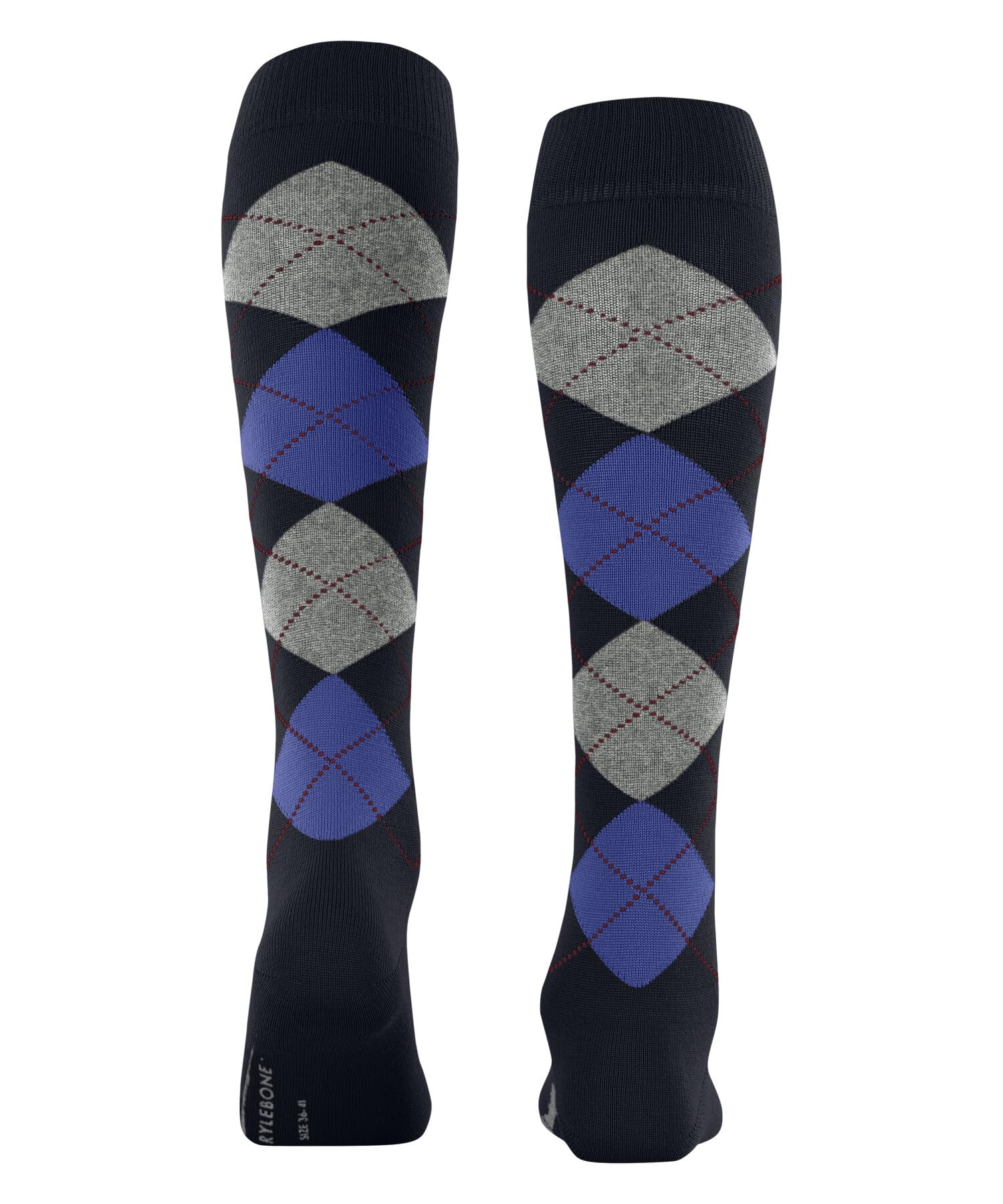burlington-marylebone-chaussettes-hautes-femme-laine-bleu-marine image 2