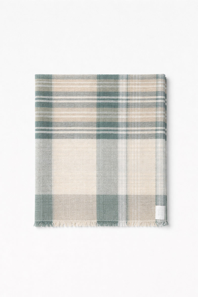 armor-lux-foulard-carreaux-mixte-lin-coton-70x180 image 2