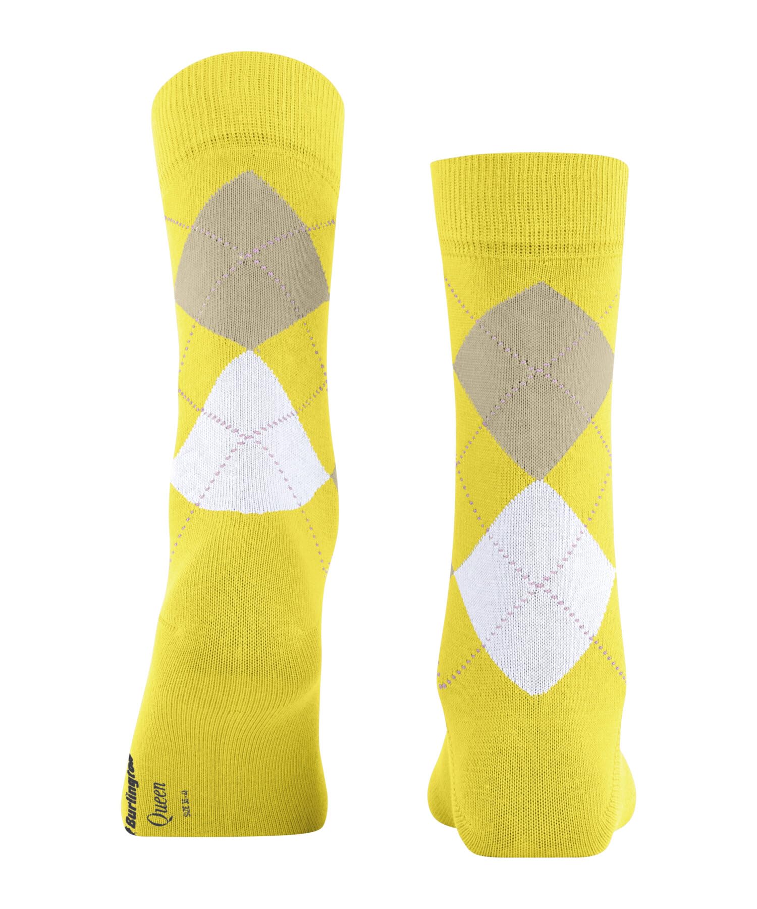 burlington-queen-w-chaussettes-femme-coton-fantaisie-1-paire-jaune-sunshine-36-4 image 2