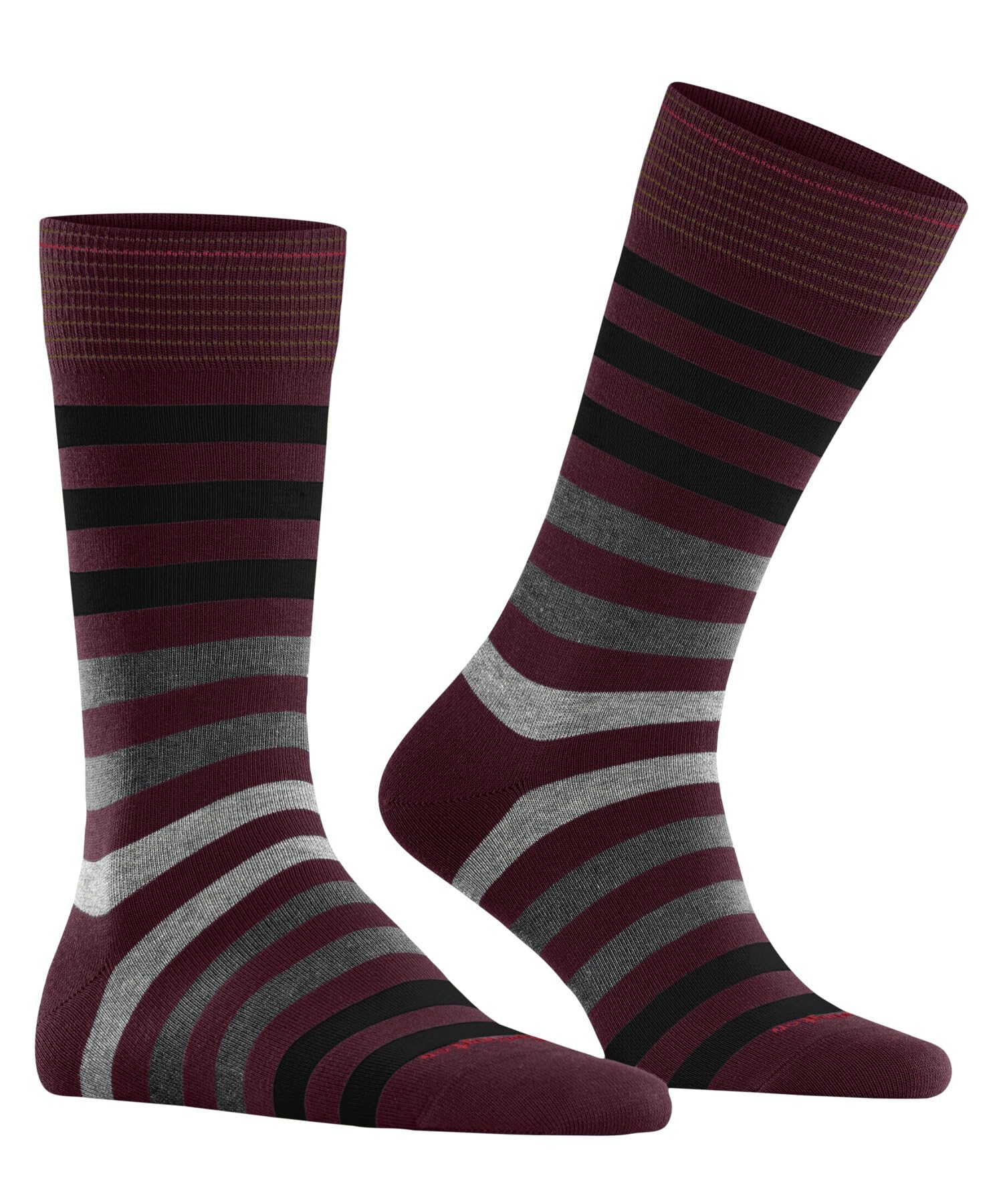 burlington-blackpool-homme-chaussettes-coton-argyle-rouge-wine-8010-40-46 image 3