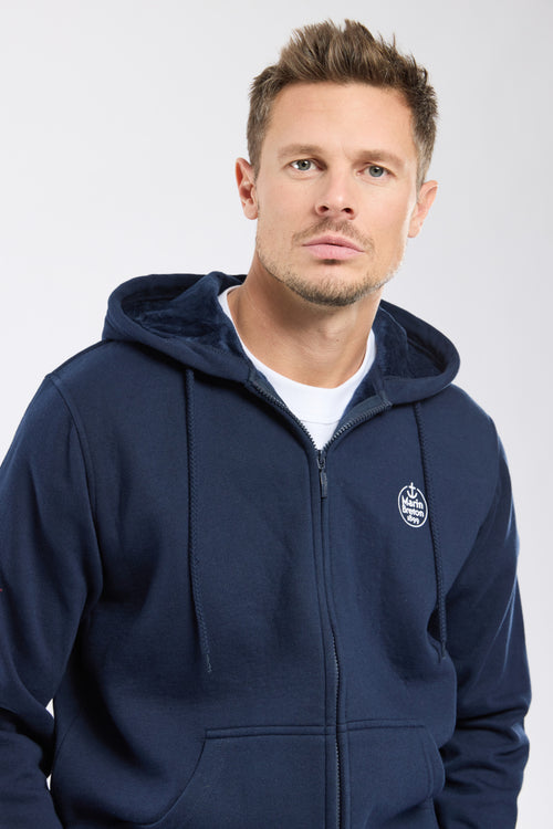 armor-lux-sweatshirt-capuche-zipp-molleton-amb-unisexe image 5