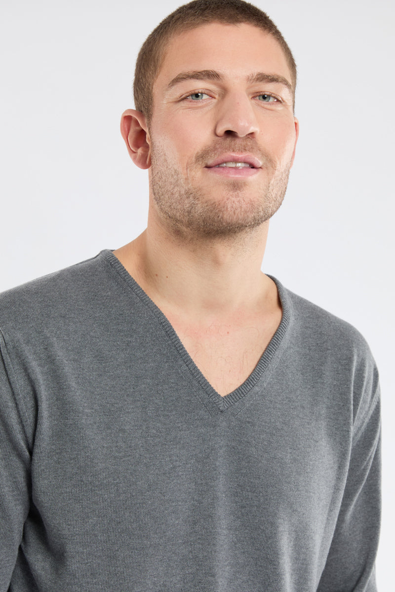 armor-lux-pull-col-v-henvic-homme-coton image 2