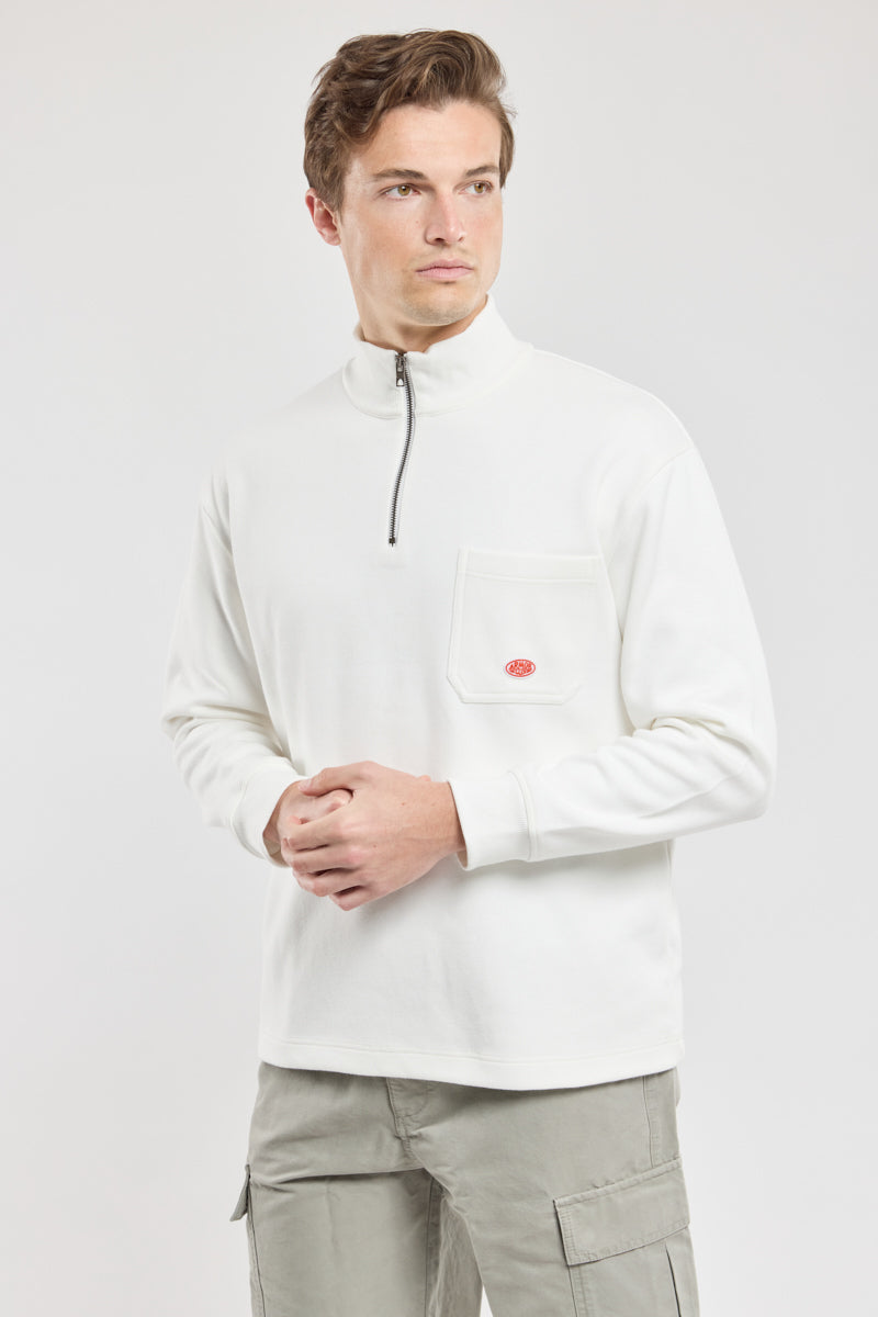 armor-lux-h-ritage-sweat-homme-col-camionneur-zipp-coton-pais image 1