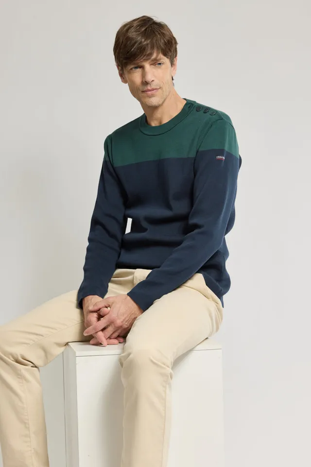 armor-lux-pull-marin-bicolore-coton-homme image 1