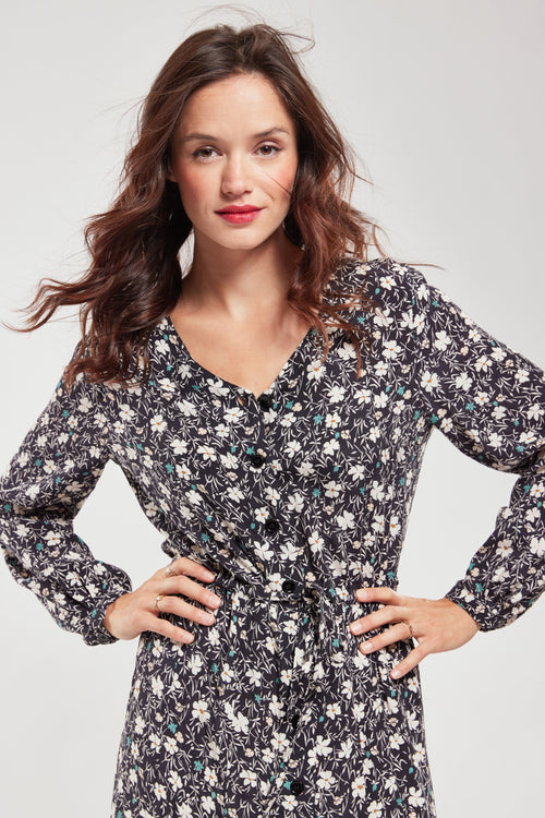 armor-lux-robe-longue-femme-imprim-floral-cupro image 3