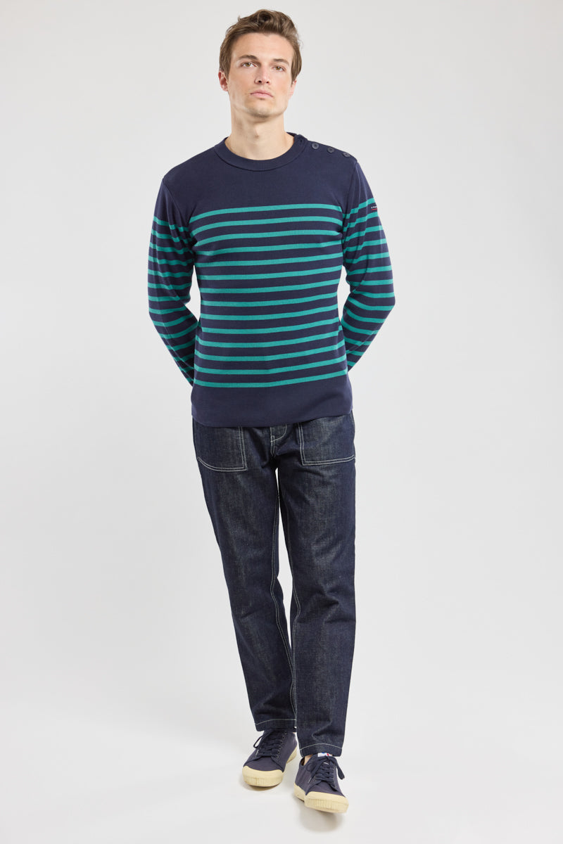 armor-lux-groix-pull-marin-ray-homme-coton image 3