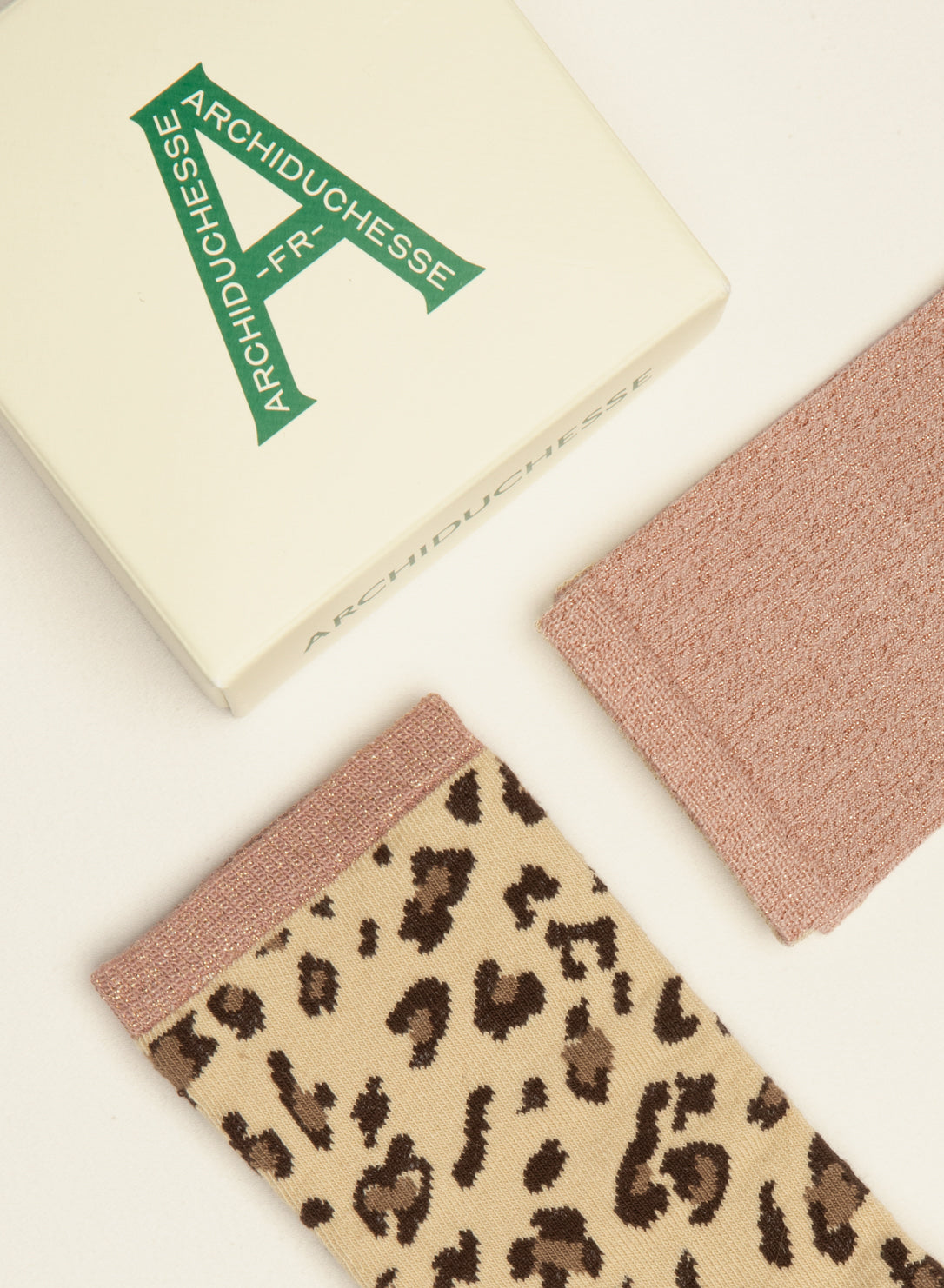 archiduchesse-duo-l-opard-scintillante-rose-paillet-e-rose-macaron-chaussettes-c image 2