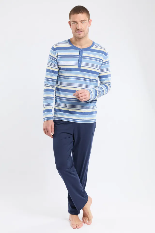 armor-lux-pyjama-homme-manches-longues-100-coton-ray image 1