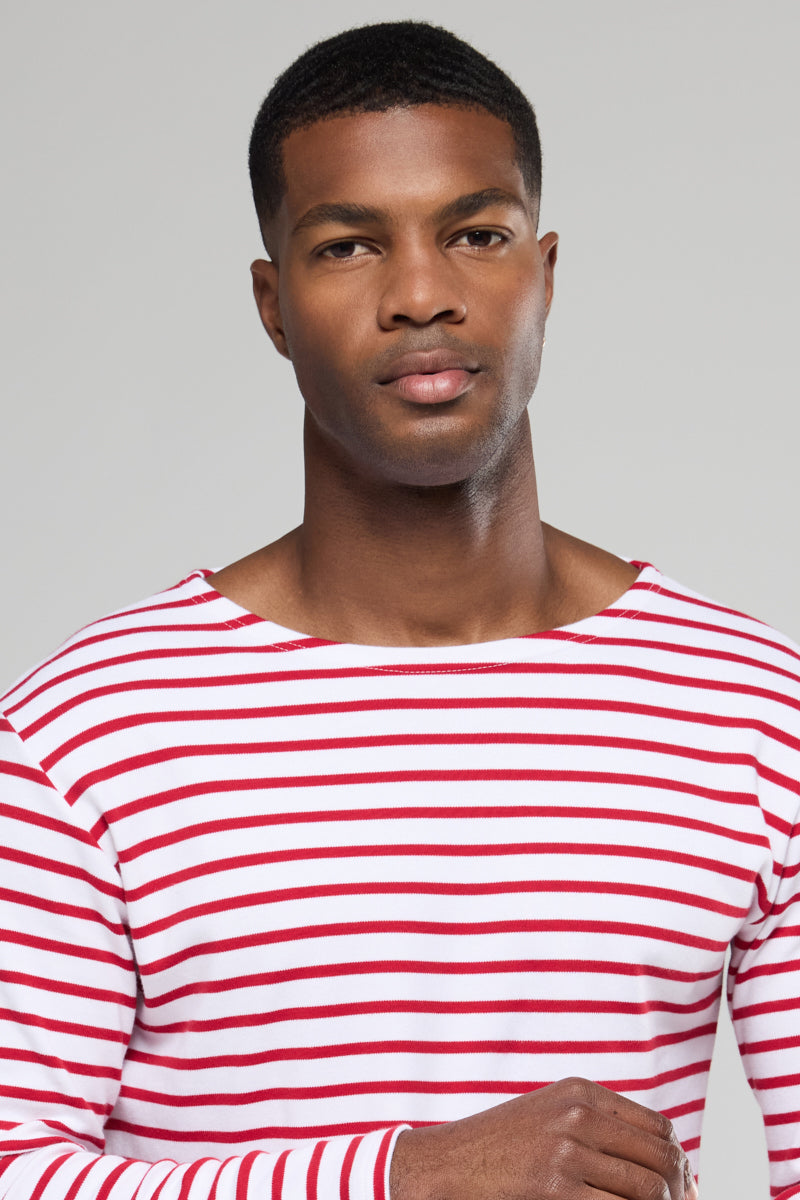 armor-lux-marini-re-homme-col-bateau-coton-pais-260g-m image 2