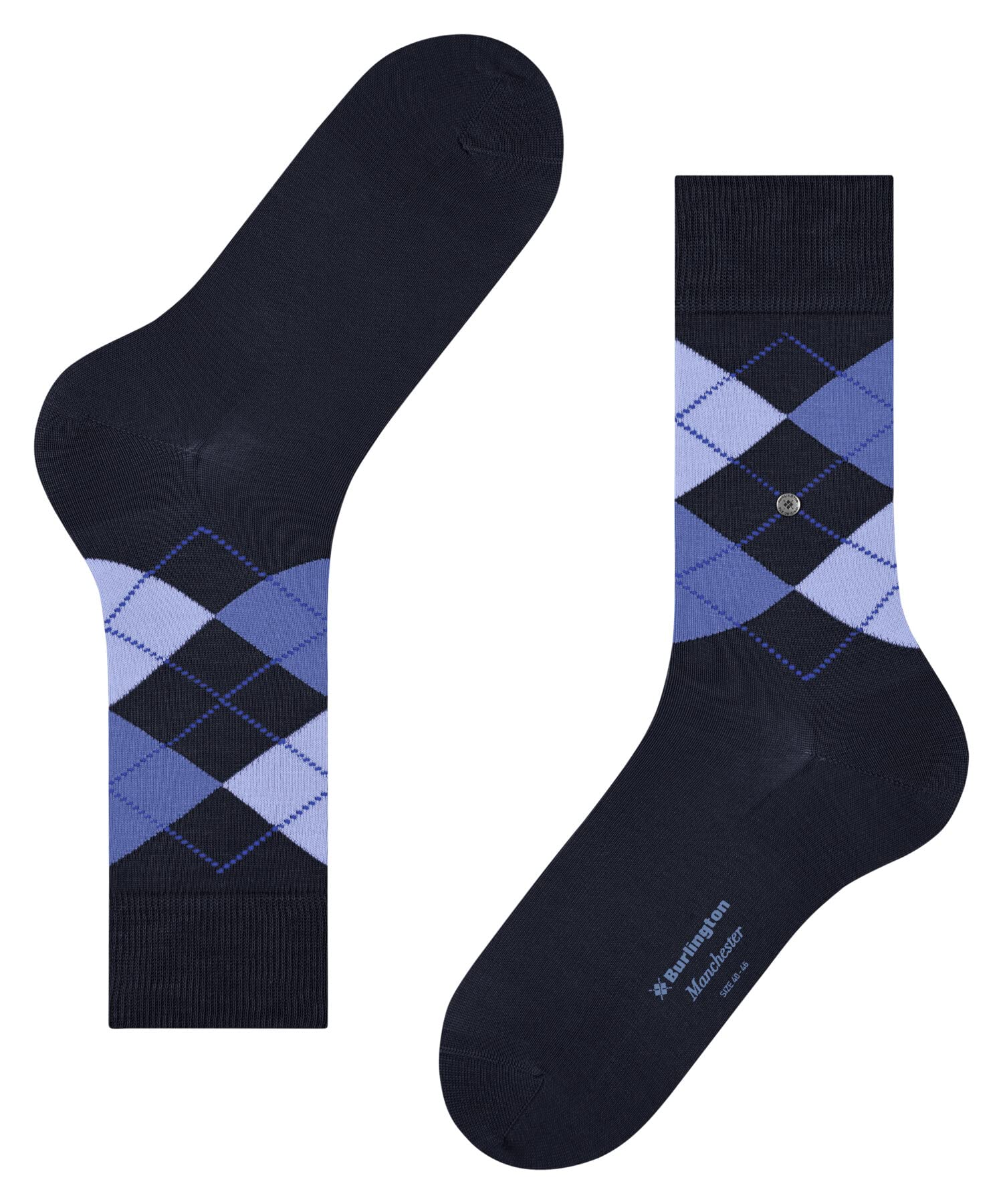 burlington-manchester-chaussettes-homme-coton-losanges-bleu-marine-40-46 image 6