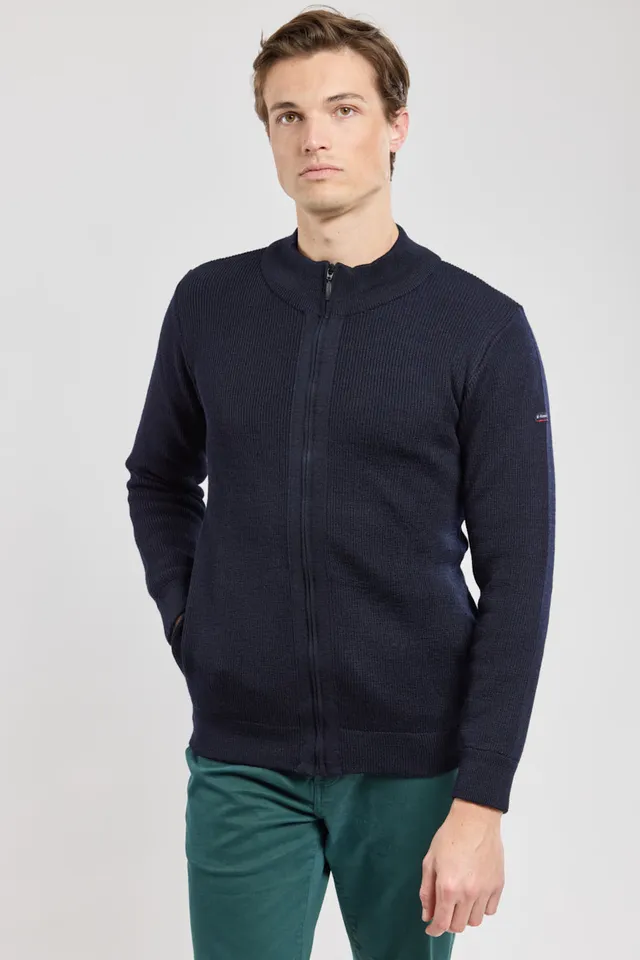 armor-lux-cardigan-kerlouan-homme-laine-zipp-col-montant image 1