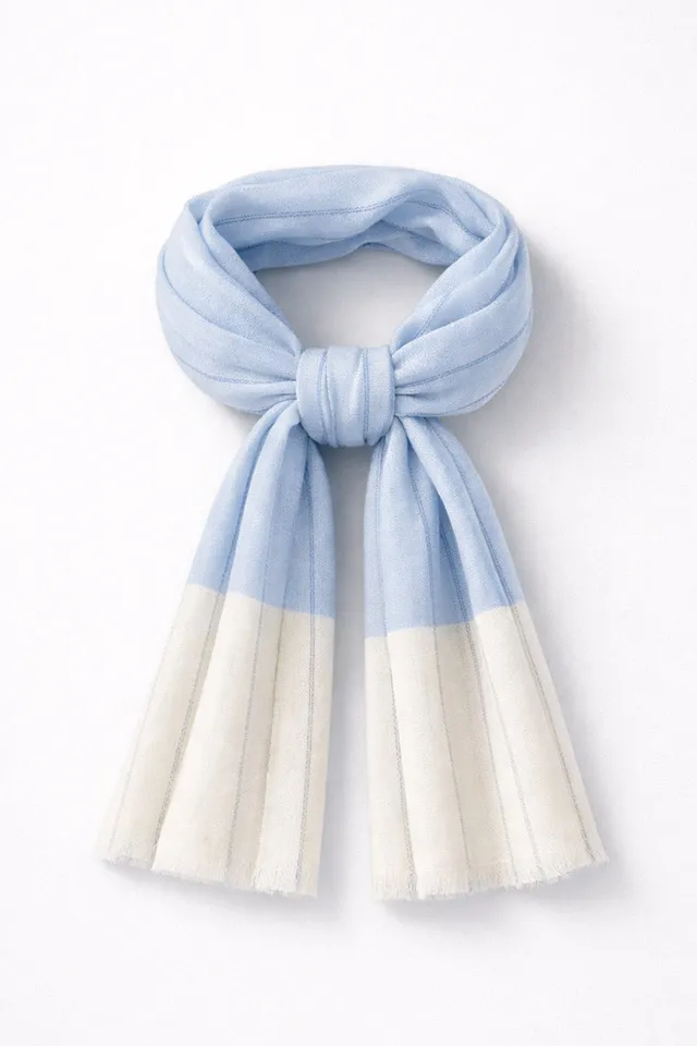 armor-lux-foulard-ray-100-coton-franges-70x200-cm image 1