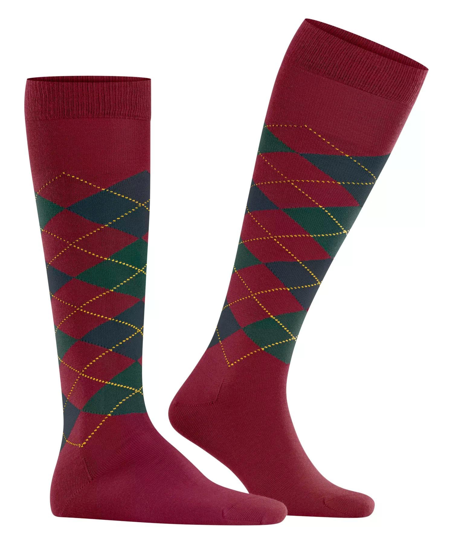 burlington-edinburgh-m-kh-chaussettes-longues-homme-laine-fantaisie-rouge-cranbe image 4