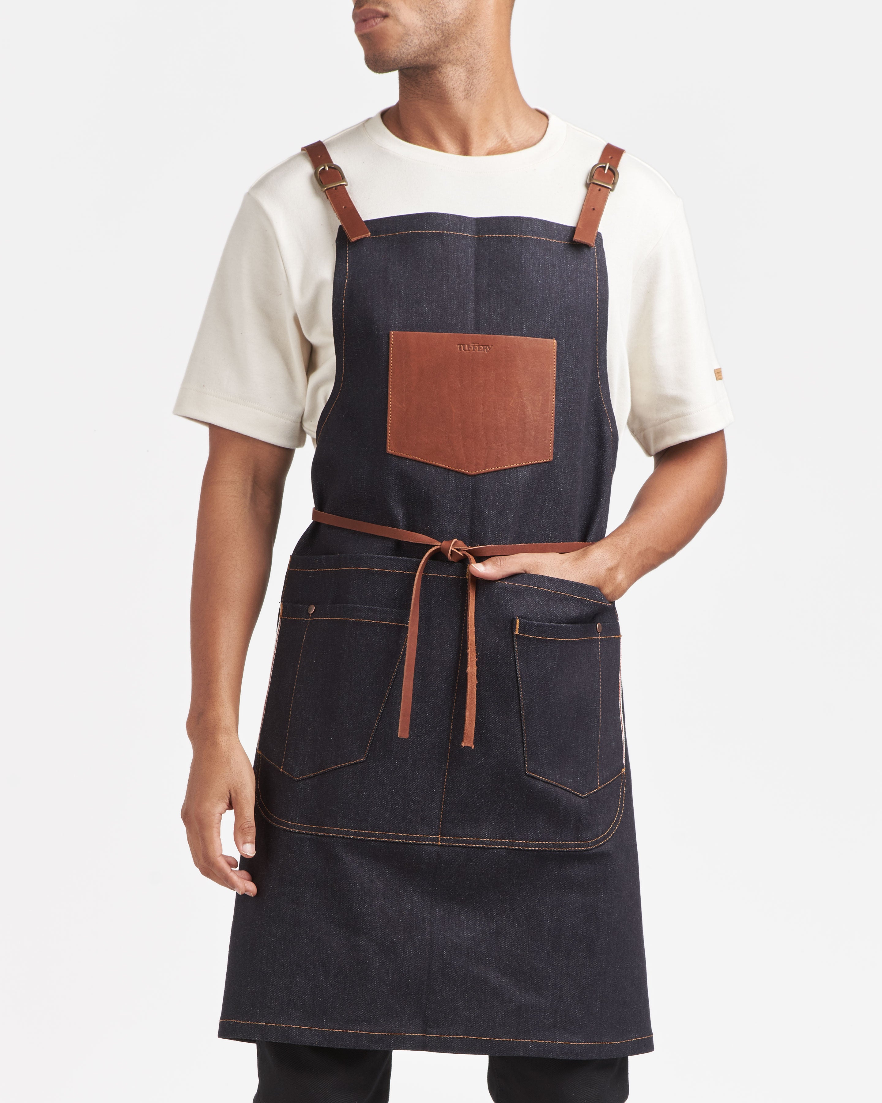 atelier-tuffery-tablier-long-jean-brut-selvedge image 2