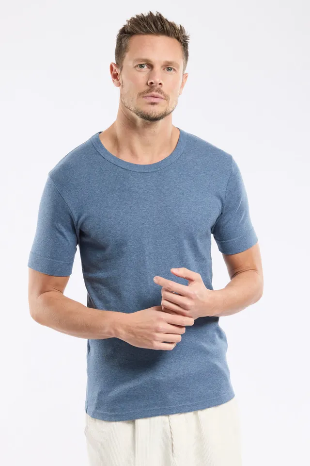 armor-lux-t-shirt-homme-col-rond-coton-pais-uni image 1