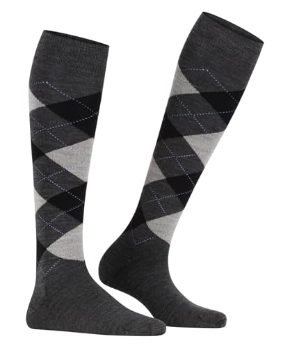 burlington-marylebone-w-kh-chaussettes-longues-femme-laine-gris-asphalt-3180 image 8