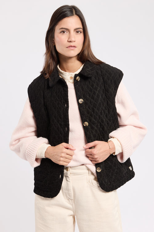 armor-lux-veste-sans-manches-h-ritage-femme-velours-matelass-2 image 2