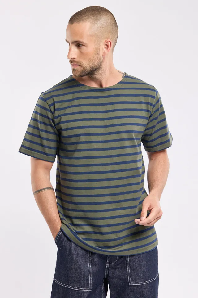 armor-lux-marini-re-homme-manches-courtes-coton-lourd-col-rond image 1