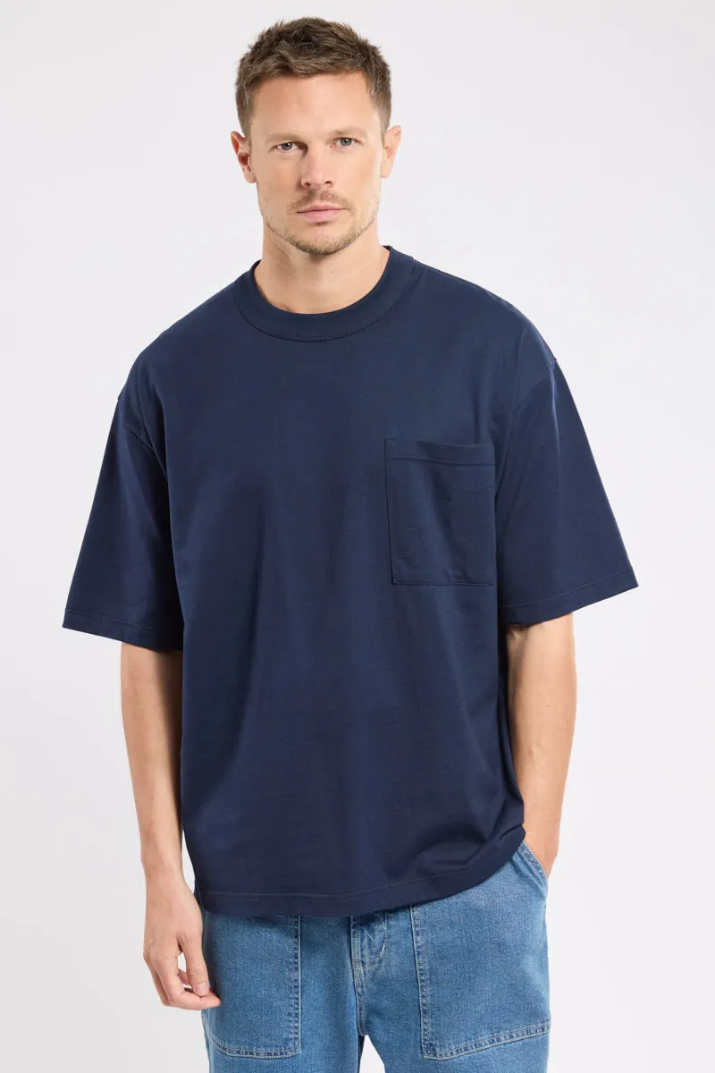 armor-lux-t-shirt-coupe-large-h-ritage-coton-bio-poche-poitrine image 1