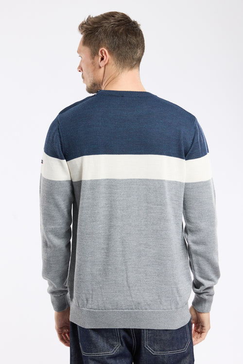 armor-lux-pull-tricolore-homme-laine image 5