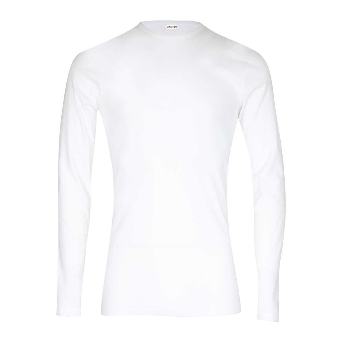 eminence-t-shirt-manches-longues-col-rond-pur-coton-premium-unisexe-blanc image 3