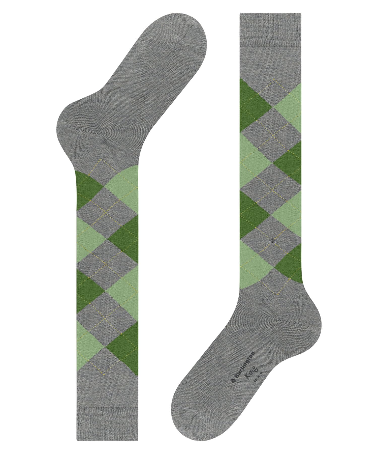burlington-king-chaussettes-longues-homme-coton-fantaisie-gris-light-grey-3227-4 image 5