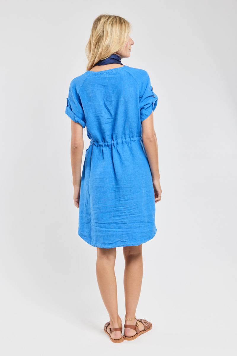 armor-lux-robe-ceintur-e-femme-lin-col-v image 5