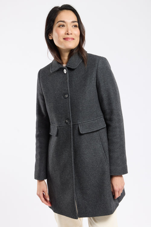armor-lux-manteau-droit-femme-drap-de-laine-3-boutons image 3