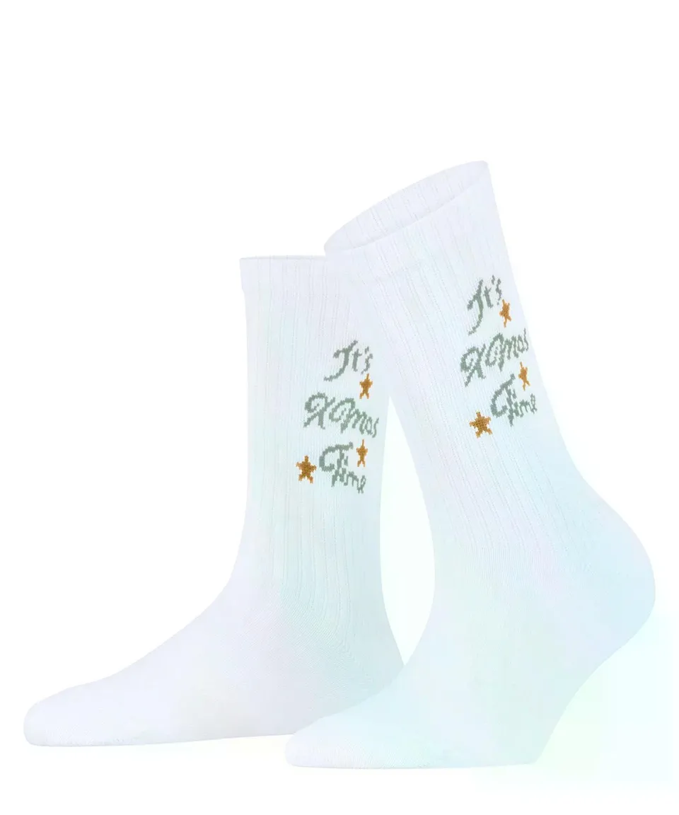burlington-x-mas-rib-w-chaussettes-femme-coton-blanc-white-2000-36-41 image 1